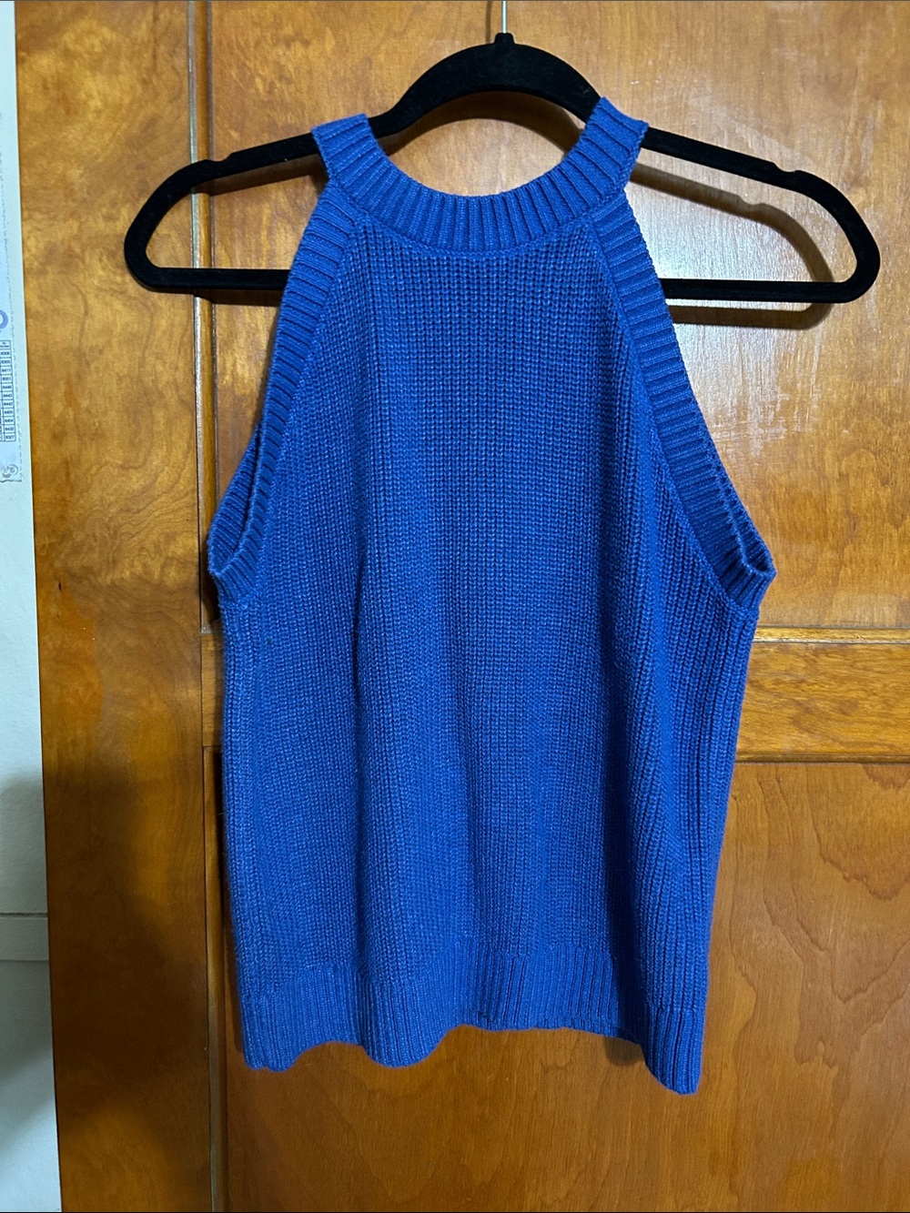 Old Navy Cobalt Blue Ribbed Halter Sweater Tank